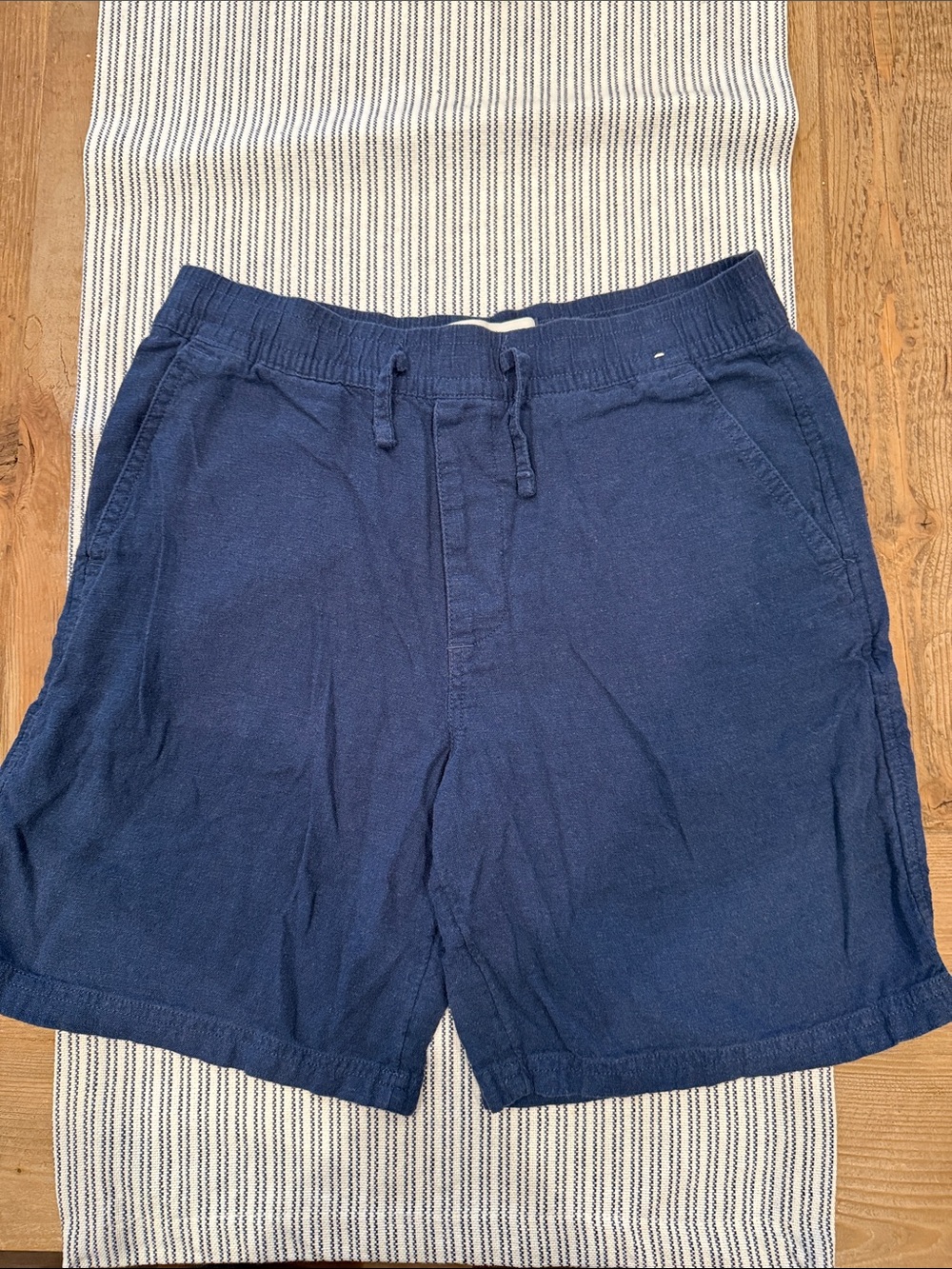 abercrombie kids navy blue drawstring shorts